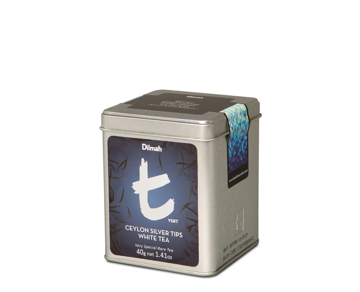 Dilmah Ceylon Silver Tips White Tea [40g] - Cejlońska biała herbata - 40g sypkiej herbaty liściastej w puszce - 1