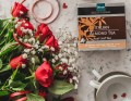 Herbata Czarna Aromatyzowana  W porcjach  Dilmah Italian Almond Tea [20x2g] - Cejlońska czarna herbata z aromatem włoskich migdałów.    20 stożkowych torebek ekspresowych 2g z zawieszką 3