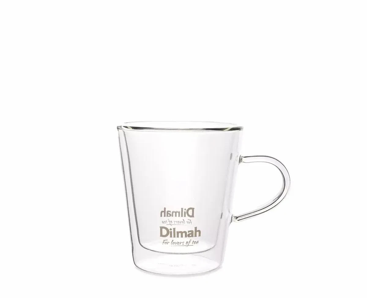 Akcesoria do herbaty - Kubki - Kubek z podwójną ścianką Endane [z logo Dilmah] - Pojemność: 180ml, szkło borokrzemianowe odporne na wysoką temperaturę 1
