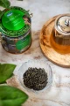 Herbata Zielona Dilmah Nuwara Eliya zaparzona w Eleganckim Czajniczkiem Endane - zestaw w użyciu