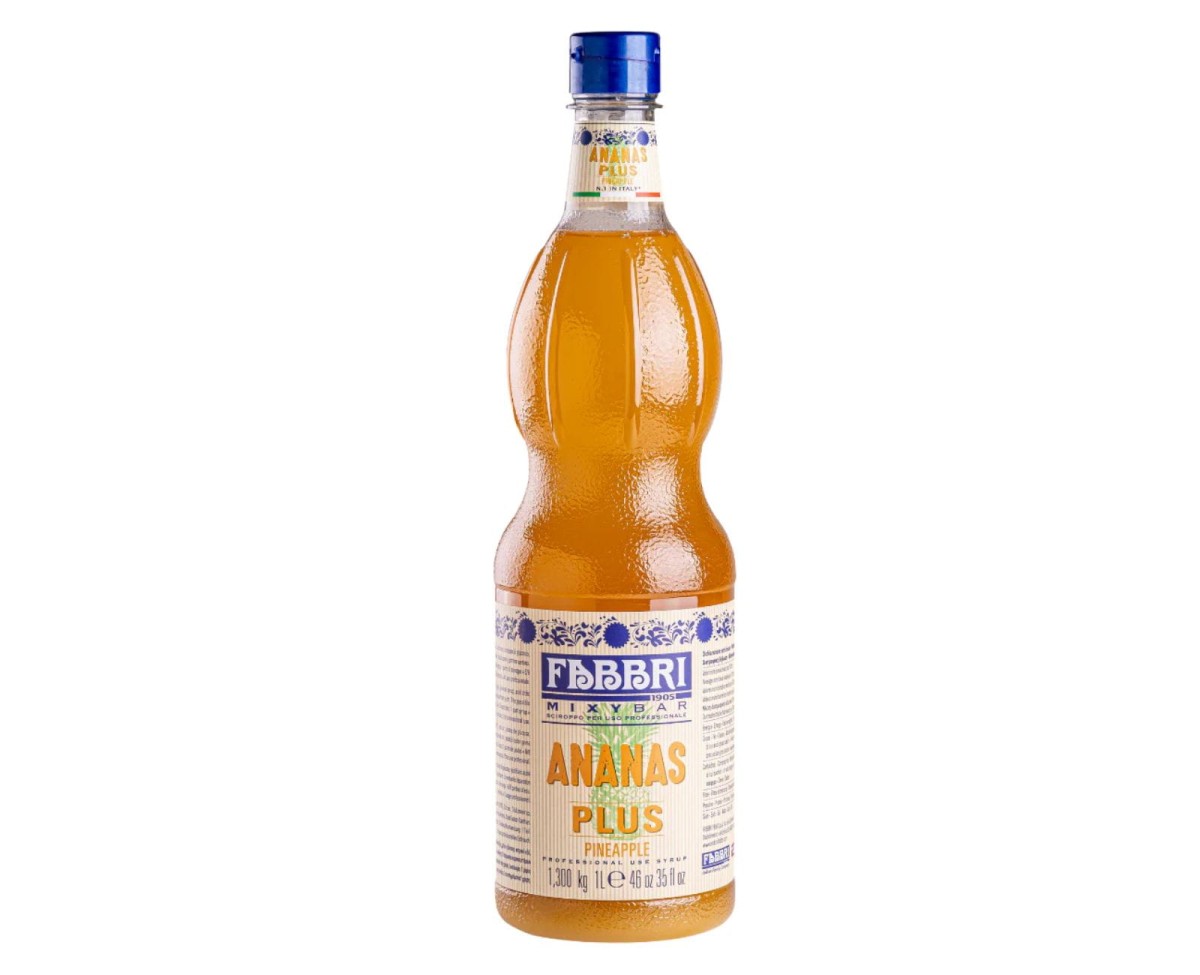 Syropy Fabbri Mixybar Ananas Plus / Pineapple Plus [1000ml] Wysoko skoncentrowany syrop barmański ananasowy o dużej zawartości owoców 1