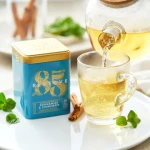 Herbata ziołowa ekspresowa w puszce - Dilmah 85 Reserve Peppermint &amp; Cinnamon [20x2g] - Mięta pieprzowa z cejlońskim cynamonem - 20 stożkowych torebek ekspresowych 2g z zawieszką w puszce 3