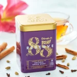 Herbata czarna aromatyzowana ekspresowa w puszce - Dilmah 85 Reserve Ceylon Spice Chai [20x2g] - Cejlońska czarna herbata z dodatkiem korzennych przypraw (Chai) - 20 stożkowych torebek ekspresowych 2g z zawieszką w puszce 3
