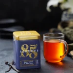 Herbata czarna aromatyzowana ekspresowa w puszce - Dilmah 85 Reserve Earl Grey &amp; Vanilla [20x2g] - Cejlońska czarna herbata z aromatem bergamotki i wanilii - 20 stożkowych torebek ekspresowych 2g z zawieszką w puszce 3