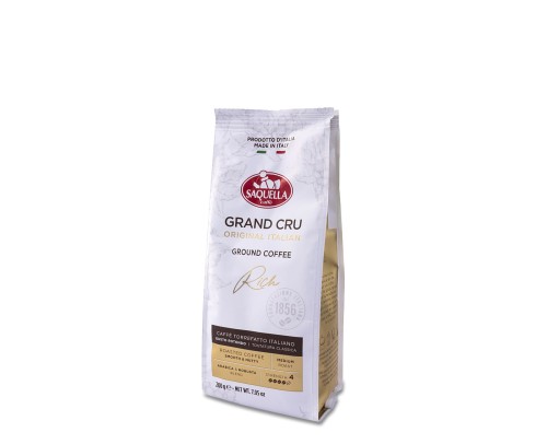 Kawa mielona - Saquella Grand Cru Rich Original Italian [200g​] - Mieszanka naturalnej kawy palonej i mielonej - 200g kawy mielonej w hermetycznym opakowaniu z zaworkiem 1