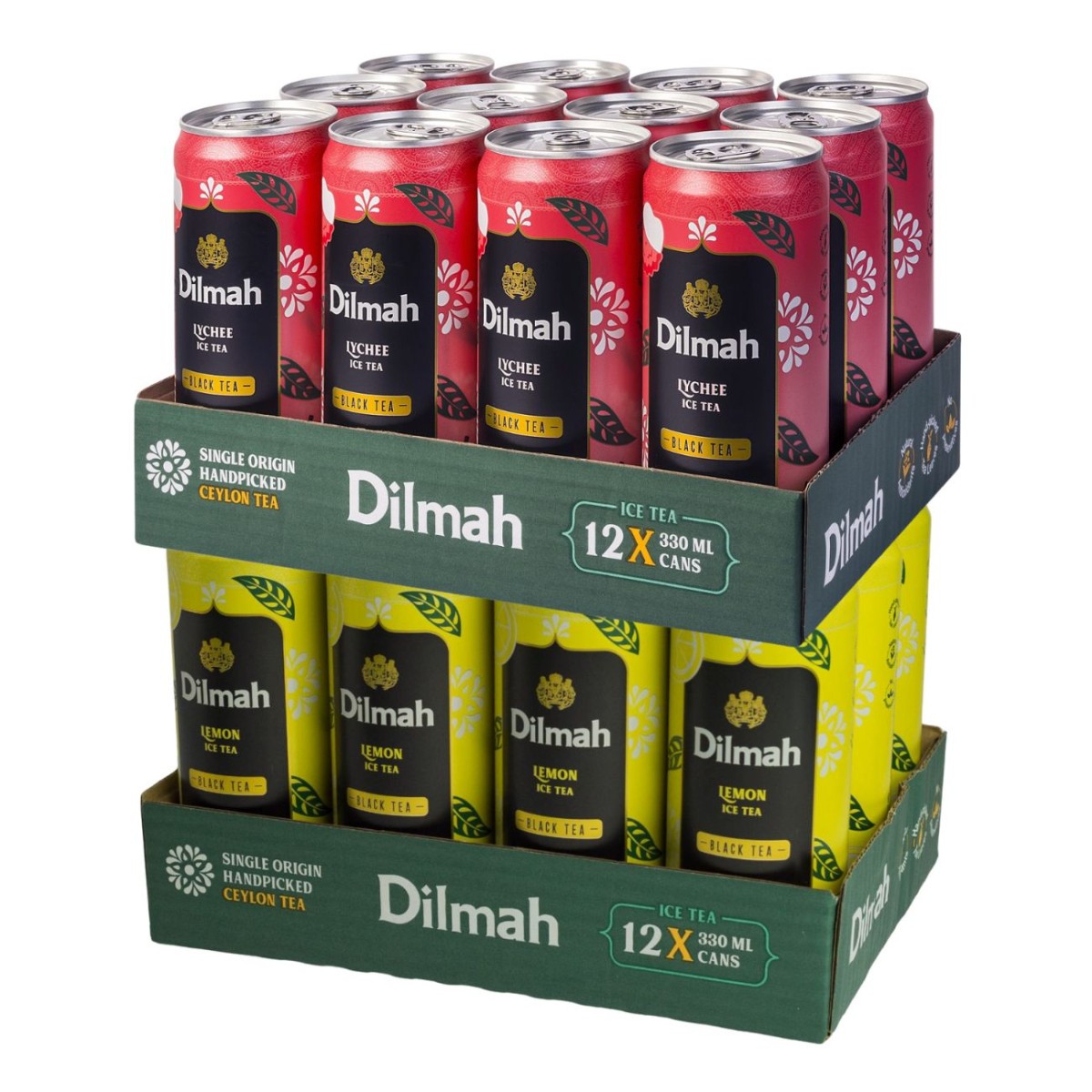 Czarna mrożona Herbata w Puszce DILMAH ICE TEA Lychee & Lemon 330ml 2x12szt - 1