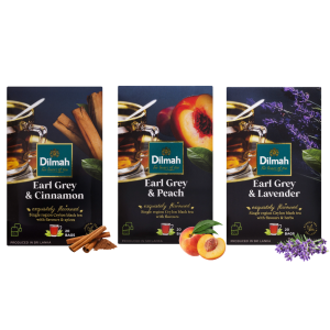 Earl Grey Trio: Zestaw Herbat Dilmah z Bergamotką – Cynamon, Lawenda, Brzoskwinia
