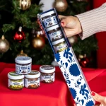Kremy do smarowania - Zestaw Fabbri "Włoskie Przyjemności" [125g] - Zestaw mini kremów do smarowania o smaku kakao i kokosa, o smaku kakao i słonego karmelu, pistacjowy oraz drylowane wiśnie w syropie - 4 słoiczki 30g/35g w ozdobnym opakowaniu  - 4