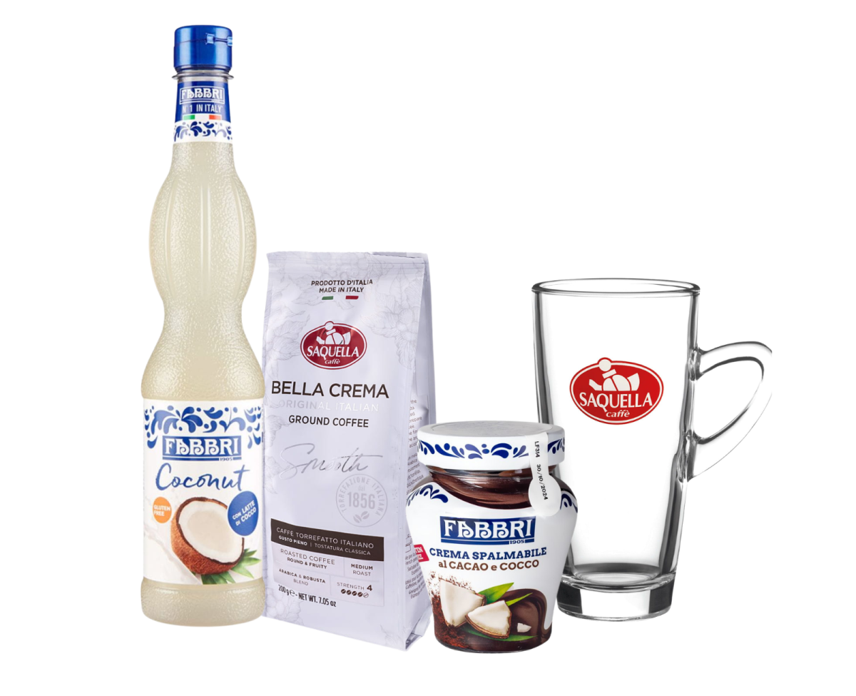 Zestaw Fabbri i Saquella Latte Coconut Italiano 1