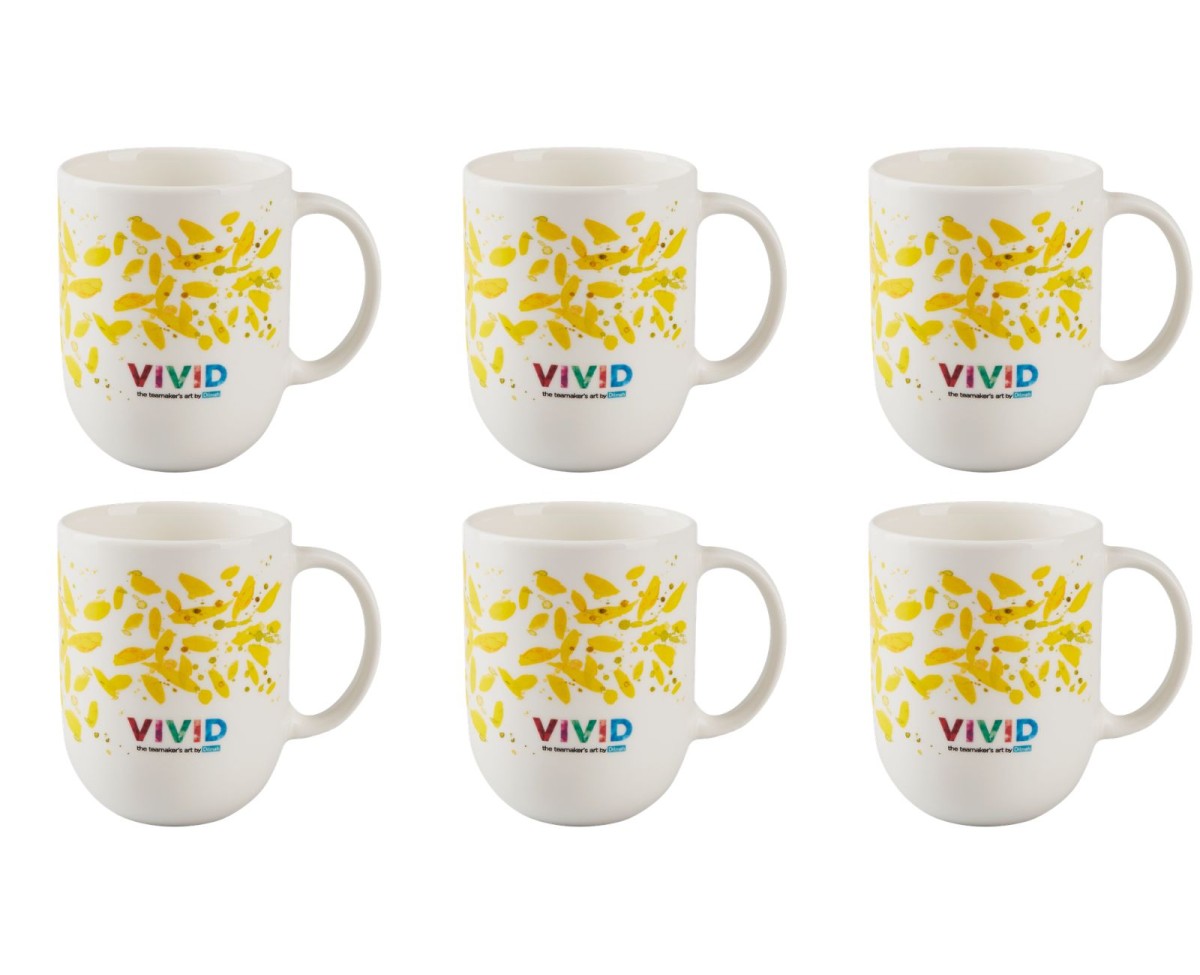 Akcesoria do Herbaty  Kubki  Kubek Dilmah Vivid (wzór żółty) - 6 szt. - 1