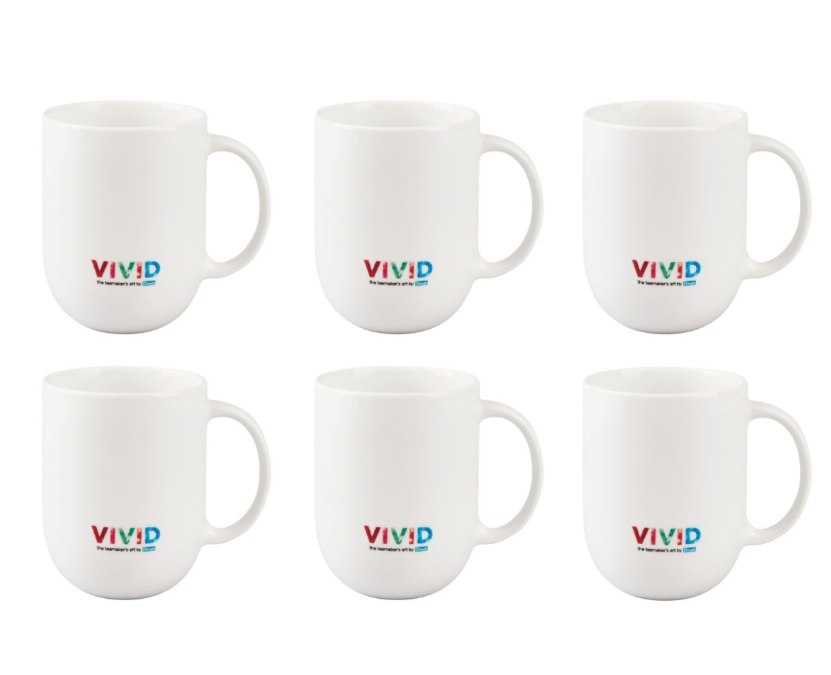 Akcesoria do Herbaty Kubki - Kubek Dilmah Vivid (wersja biała) - 6 sztuk - 1