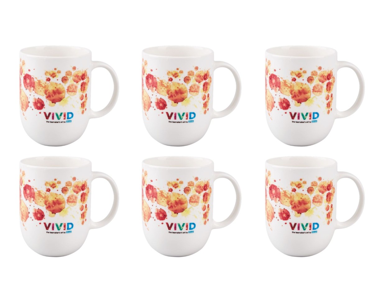 Akcesoria do Herbaty  Kubki  Kubek Dilmah Vivid (wzór pomarańczowy) - 6 sztuk - 1