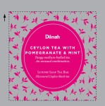 Herbata Czarna Aromatyzowana  W porcjach  Dilmah Ceylon Tea with Pomegranate &amp; Mint [50x2g] - Cejlońska czarna herbata z aromatem granatu i mięty - 50 stożkowych biodegradowalnych torebek ekspresowych 2g z zawieszką w kopercie.