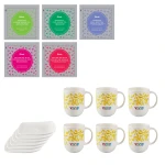 Zestaw Herbat Dilmah Vivid 5 SMAKÓW + 6 Kubków ze Spodkiem GRATIS