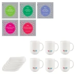 Zestaw Herbat Dilmah Vivid 5 SMAKÓW + 6 Kubków ze Spodkiem GRATIS