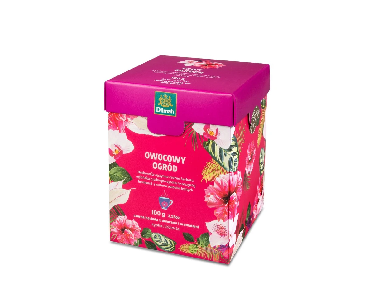Herbata czarna aromatyzowana sypka - 100g sypkiej herbaty liściastej w ozdobnym opakowaniu.