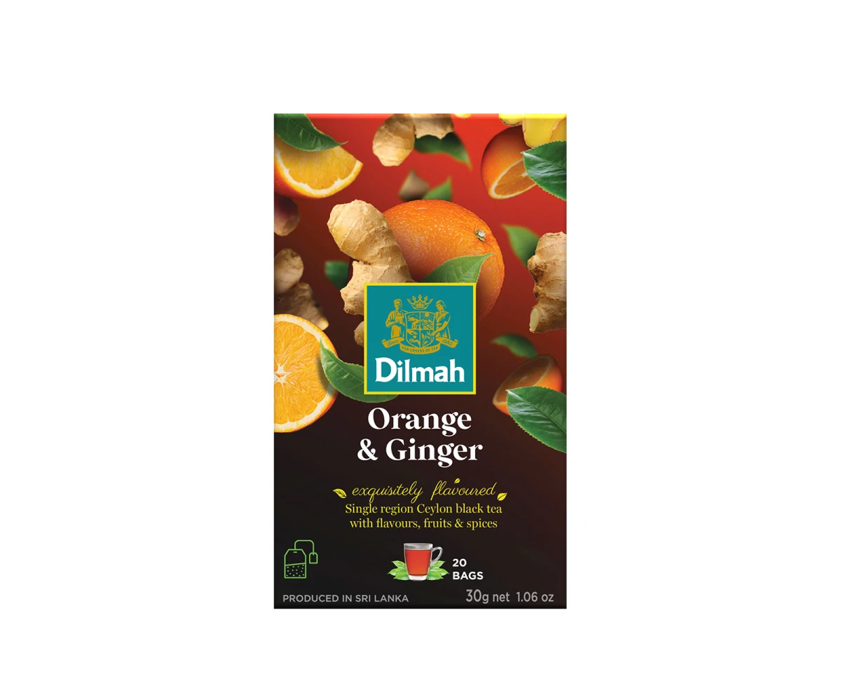 Herbaty czarne aromatyzowane Dilmah Orange &amp; Ginger [20x1,5g] Cejlońska czarna herbata z aromatem pomarańczy i imbiru 5