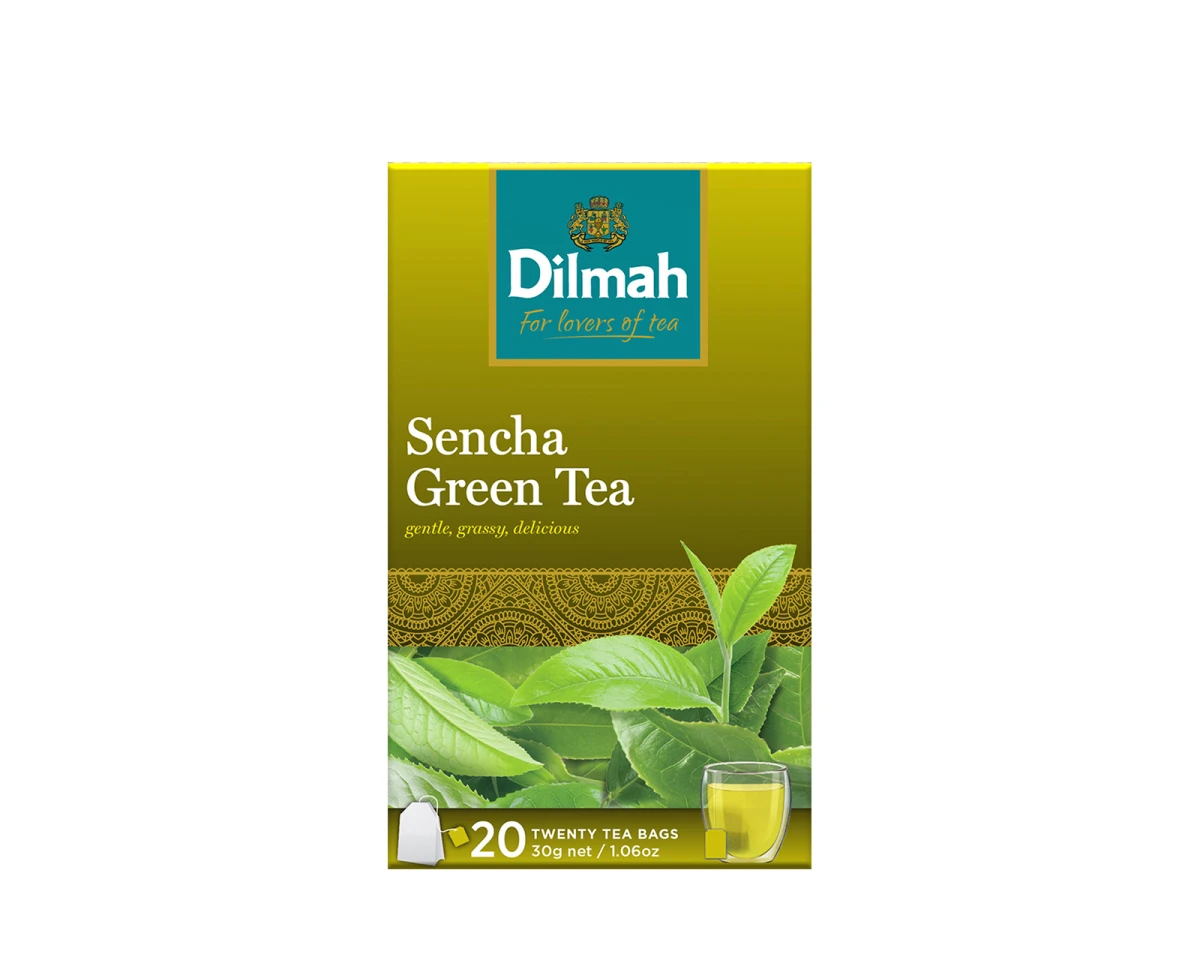 Zielona herbata Sencha - Dilmah Green Tea Sencha - 20 torebek ekspresowych 1,5g z zawieszką - 2